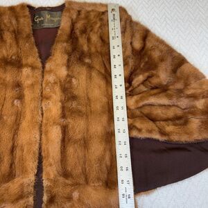 Gus Mayer Golden Red Fox Fur Coat Ladies Jacket SZ S Vintage USA Nashville